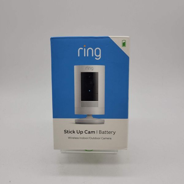 New Ring Stick Up Cam Battery Wireless Indoor/Outdoor Camera White