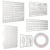 nullie Etching Guide, Sujivoli Guide, Muscle Carving, Guide Tape, Plastic Model, Multi-functional, Set of 6