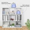9-Cube White Closet Organizer Storage Shelves Save Space Study Bookshelves
