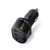 Elecom EC-DC04BK Car Charger, Cigarette Lighter Socket, 30 W USB-A x 3 [Compatible with iPhone 13/12/SE (2nd Generation)/Android] Black