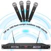 Professional 4 Channel UHF Wireless Dual Microphone Cordless Handheld Mic System