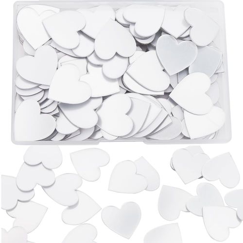 SOFPLATE 1 Box 120Pcs 1 Inch Small Self Adhesive Mirror Tiles Heart Mirror Tiles Acrylic Mini Mirrors for Phone Home Kitchen Bedroom Table Bathroom Decoration Supplies DIY Art Craft Projects Framing