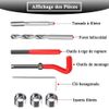 Teocpai 30 PCS Thread Repair Kit M6 Thread Repair Tool Thread Insert Threaded Helicoil Kit