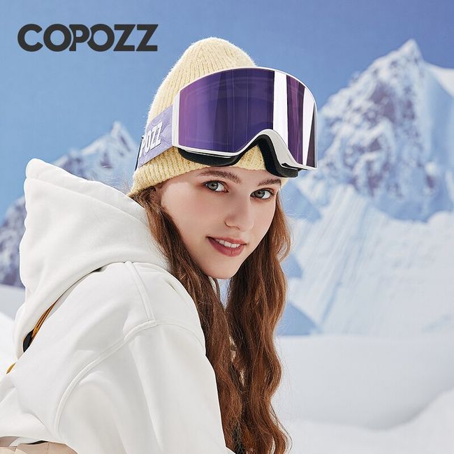 Anti Fog Snowboarding Mask Goggles Fashion Designer Magnetic Ski Goggles  For Outdoor Sports