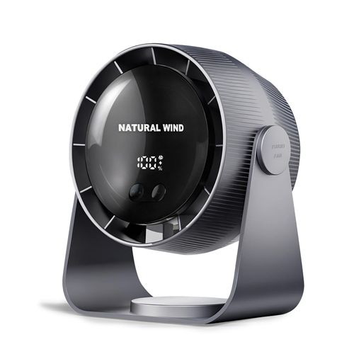 Lilampts Desk Fan，Digital Display Rechargeable USB Portable Fan，5 Speeds Strong Airflow，Ultra Quiet Wall-Mounted Desk Fan for Home Office Kitchen Bedroom Bedside Travel Camping Black