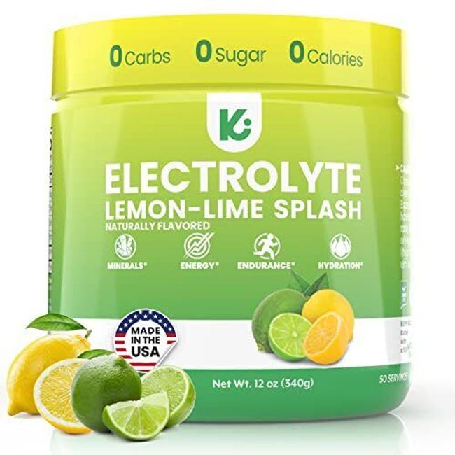 KETO ELECTROLYTES POWDER Hydration Powder Sugar Free Lemon Lime 50 Serving KEPPI