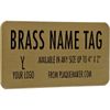 PlaqueMaker Solid Metal Name Tag - Personalized with Your Custom Information and Logo (Brass)