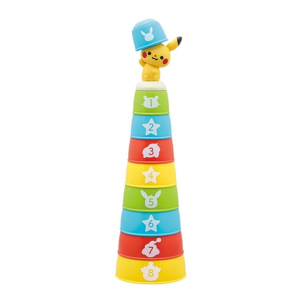 Toy Royal Monpoke Cup Gasane (Cup Play / Educational Toy), Baby Toy (Fingertip Play, Color Play, Number Play), Baby Toy, Cup Tower, Stack, Stack, Pokémon