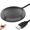 ANCLLO Conference Microphone Portable USB Computer Mic Omnidirectional Stereo PC Microphone for Desktop Laptop Tablet