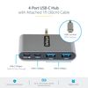 StarTech 4-port Usb-c Hub Adapter - Usb - Portable Hub W/Usb-c Charging