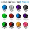 qanba Gravity KS Mechanical Shafts Silent Pushbutton 24mm Snap-in (Boxed (Clear White E02(12 pcs)