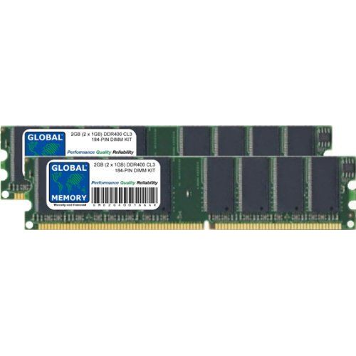 2GB (2 x 1GB) DDR 400MHz PC3200 184-PIN DIMM MEMORY RAM KIT COMPATIBLE WITH IMAC G5 & POWERMAC G5