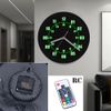 Retro Military Pattern Wall Clock W/ LED 12/24 Hour Display 7 Colors Backlight