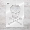 The Stencil Studio Ltd - Skull and Crossbones Stencil - Reusable Stencil - Size Extra Small (A5) (10215XS)
