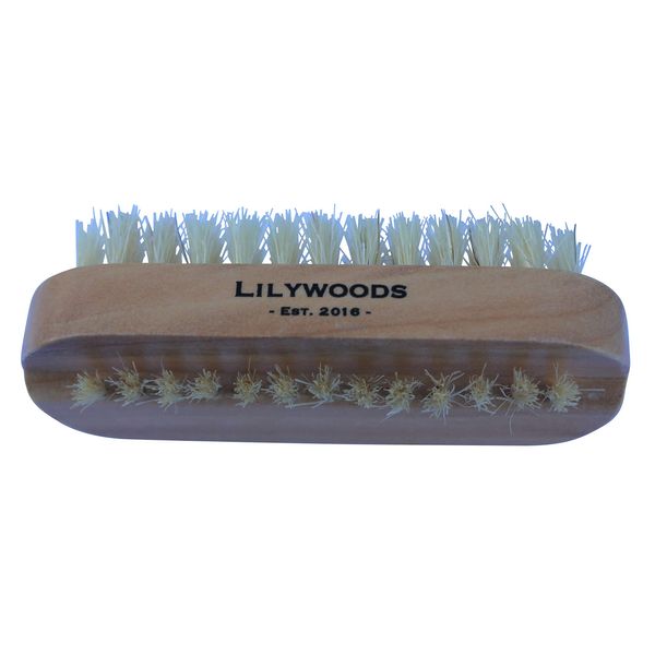 Lilywoods Dual-Sided Hands and Nail Brush — Bath Cleaning Scrubbing and Exfoliate — 10cm x 4cm