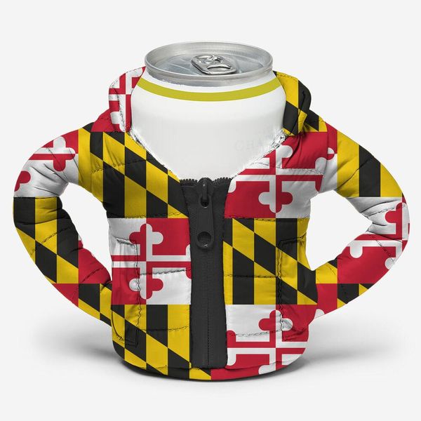 Maryland Flag Winter Jacket  / Can Cooler - 1 / Maryland Flag / One Size