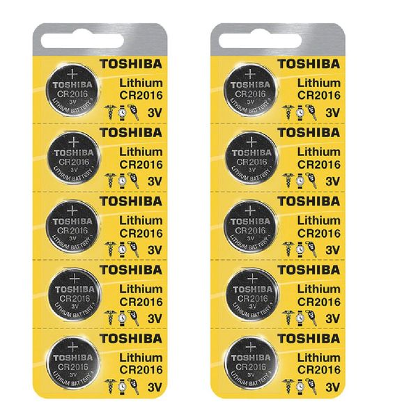 TOSHIBA CR2016 3 Volt Lithium Coin Battery (10 pcs)