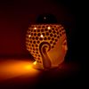 Matte White Buddha Head Oil Burner Ceramic 14 cm