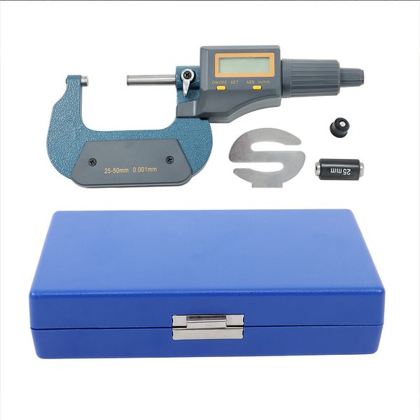Digital Electronic Outside Micrometer Carbide Tip 1-2" 0.00005" 25-50mm