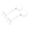 sourcing map 3.3ft Retractable Cable Lock with Square Patch Remote Control Security Lock with Adjustable Cord Tether Anti Theft for Laptop, TV, 150 G, White, 2 Pack