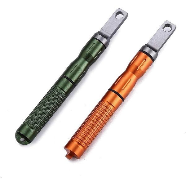 2pcs Compact Fire Starter With Scraper Striker Replaceable Threaded Ferro Rod Fl
