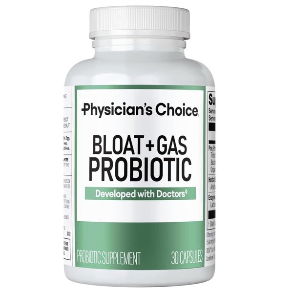 Physician's CHOICE Bloat & Gas Probiotic 5-in-1 Proactive Support + Daily Relief