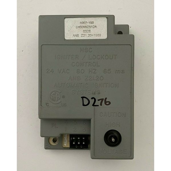 Carrier LH33WZ512A Furnace Circuit Board 1007-100 Igniter/Lockout Control #D276