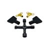 hep® Pack of 5 Key Assortment, 2 Brass Radiator Key 2 Gas Meter Box Key Triangular 4 Ways Multi-Functional Utility