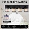 Modern 4-Lights Crystal Wall Sconces Bathroom Vanity Wall Lamp Over Mirror