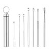 6PCS Ear Pick Cleaning Set SpiralTool Spoon Ear Wax Remover Cleaner Curette Kit@