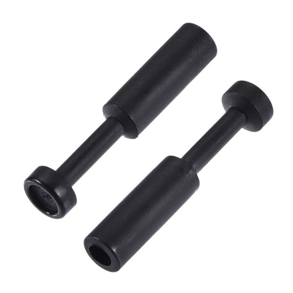 uxcell Push to Fitting Cap Style Pneumatic Blanking Plug Fits 6mm Inner Diameter Air Hose Tube Pipe Plastic Black Pack of 10