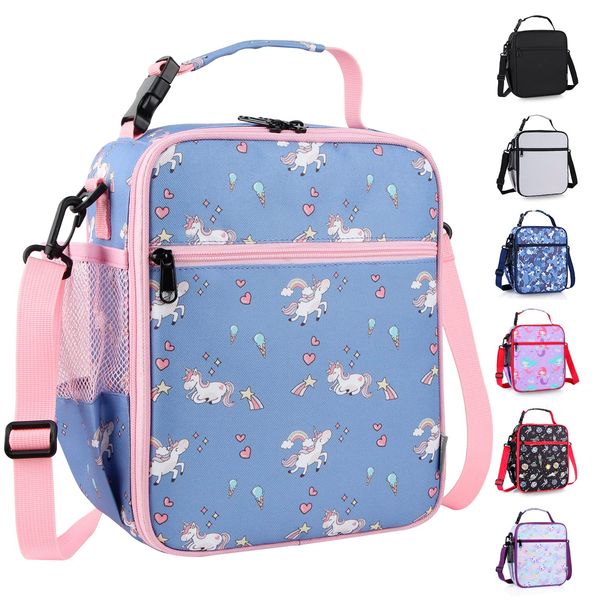 hombrima Kids Insulated Lunch Box Bag, Thermal Picnic Cool Bags with Adjustable Strap for Adults Children Women Men Boys Girls School Work (Little Horse)