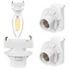 Aiwode Square Hanging Lamp Socket E17 Base, For Hanging Ceiling Light Bulb Socket Lamp Socket, No Construction Required, Easy Installation, Essential Material For Ceiling Lighting Fixture, PSE