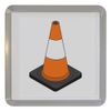 Traffic Cone - Plastic Tea Coaster/Beer Mat