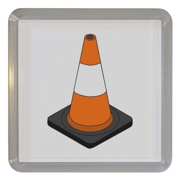Traffic Cone - Plastic Tea Coaster/Beer Mat