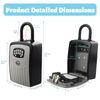 SISAV Smart Bluetooth Key Lock Box,Remote Access via App/Code,Resettable 6-Digit Combination,Large Capacity for 5 Keys,Wall-Mounted,No WiFi Needed,Grey(with Shackle)