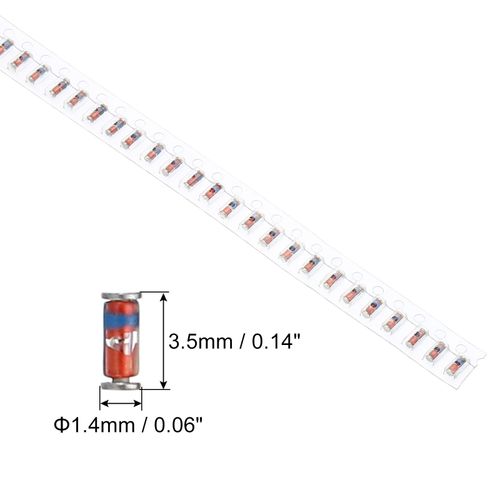 PATIKIL Zener Diode 1 Set 0.5W Surface Mount Diode Kit LL-34 3V 3V3 3V6 4V7 5V1 5V6 6V2 7V5 10V 12V 15V 20V 24V 39V