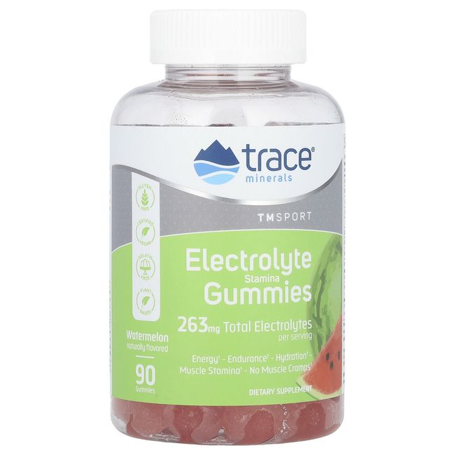 TM Sport, Electrolyte Stamina Gummies, Watermelon, 263 mg, 90 Gummies (87.66 mg