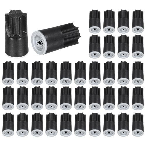 MECCANIXITY 40Pcs Waterproof Wire Connector, Cable Terminal Connectors 22-12AWG Twist Nut Caps for Landscape Light, Water Irrigation, Black