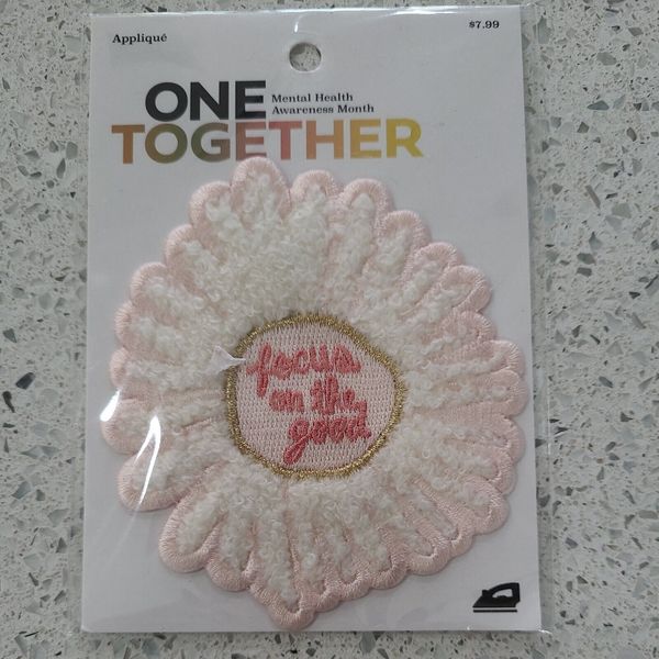 One togetherFocus on Good Mental Health Awareness  IRON ON SEW ON PATCH APPLIQUE