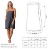 Robe Direct Quick Dry, Lightweight Waffle Spa/Bath Wrap with Adjustable Closure & Elastic Top (Dark Gray, XX-Large)