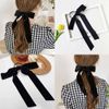 nalaina Velor Ribbon Velvet Ribbon Bowknot Girl Hair Ornament Black Fabric Barrette Ribbon Velvet Ribbon Hair Elastic Hair Band Rubber Band Satin Hair Accessory Adult Women's