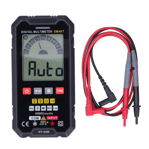 HT125B High Accuracy Digital Multimeter Tester Automatic Range Current Voltmeter with LCD Backlight Display