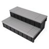 2-Step 36" Patio Spa Hot Tub Step Slip-Resistant Surface W/ Large Hidden Storage