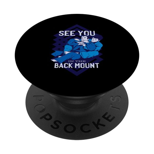 Funny Brazilian Jiu Jitsu Grappling Back Mount PopSockets Swappable PopGrip