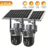 WiFi 4MP Wireless Solar Power PTZ IP Camera Security 8X Zoom Two-Way Audio
