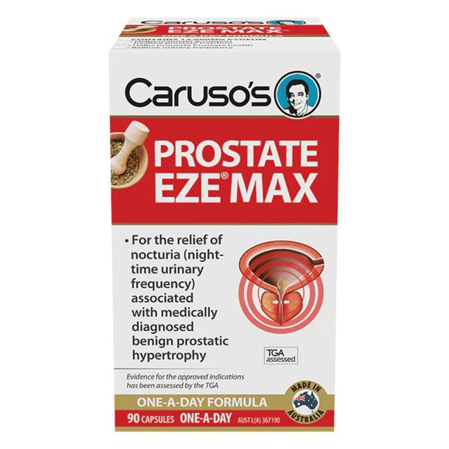 Caruso's Prostate Eze® Max 90 Capsules 15,000mg Pygeum Nocturia Relief BPH