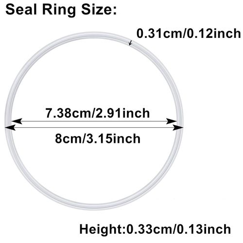 Duokon 6 Pieces Replacement Seals Rubber Seal Ring Flexible White O-Ring Kitchen Replacement Parts for Magic Bullet Flat Cross Blade