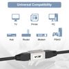 VCE RJ45 Coupling Cat7 Cat6A LAN Coupling Network Connector Modular Shielded RJ45 Socket Adapter for Extension Ethernet Cable Pack of 2