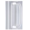 Mila Inline Patio Door Handle Pair 109mm Screw Fix White Blank